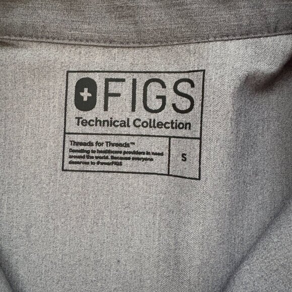 Figs Rafaela Womens Size Small Graphite Gray Cap Sleeve Oversized Scrub Top Boxy - Picture 4 of 10